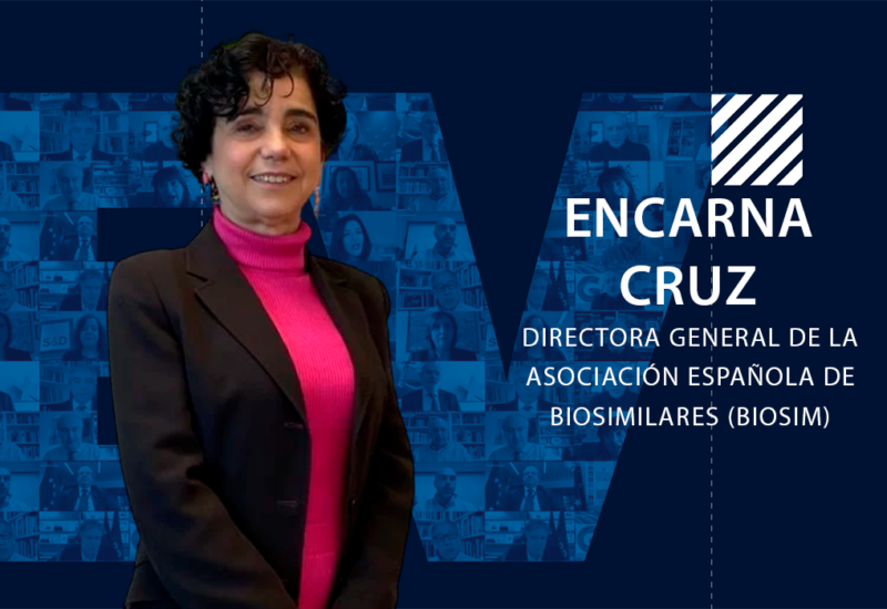 Encarna Cruz, directora de la Asociación Española de Biosimilares, en una entrevista.