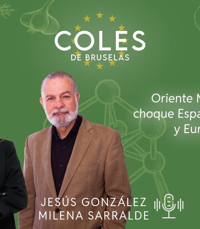 Jesús González y Milena Sarralde en un evento sobre Oriente Medio y Europa