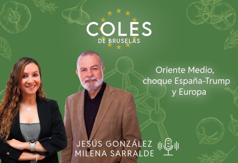Jes&uacute;s Gonz&aacute;lez y Milena Sarralde en un evento sobre Oriente Medio y Europa