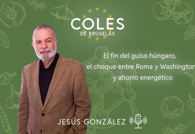 Jes&uacute;s Gonz&aacute;lez discutiendo temas pol&iacute;ticos y energ&eacute;ticos en un fondo verde