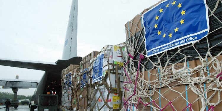 Cargas humanitarias de la UE listas para ser transportadas