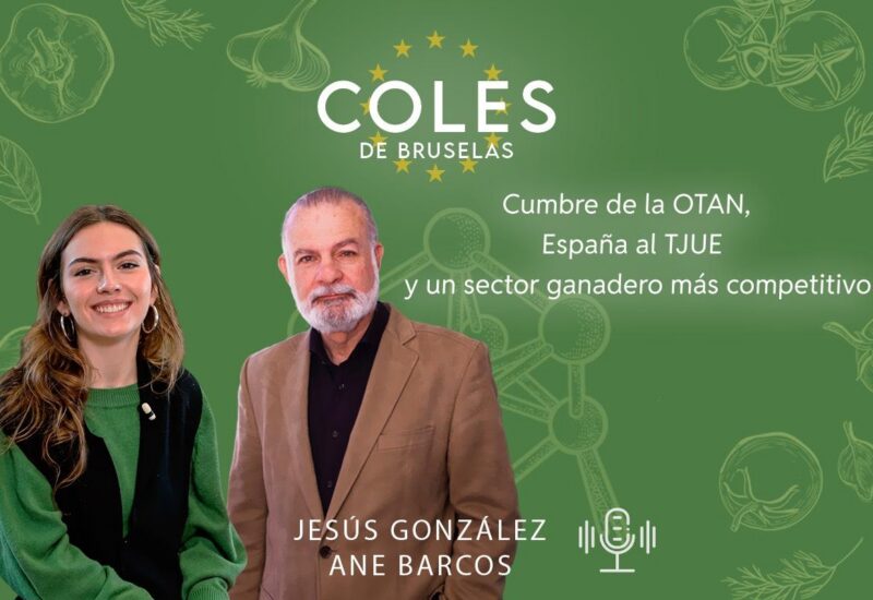 Jes&uacute;s Gonz&aacute;lez y Ane Barcos discutiendo sobre la cumbre de la OTAN y el sector ganadero